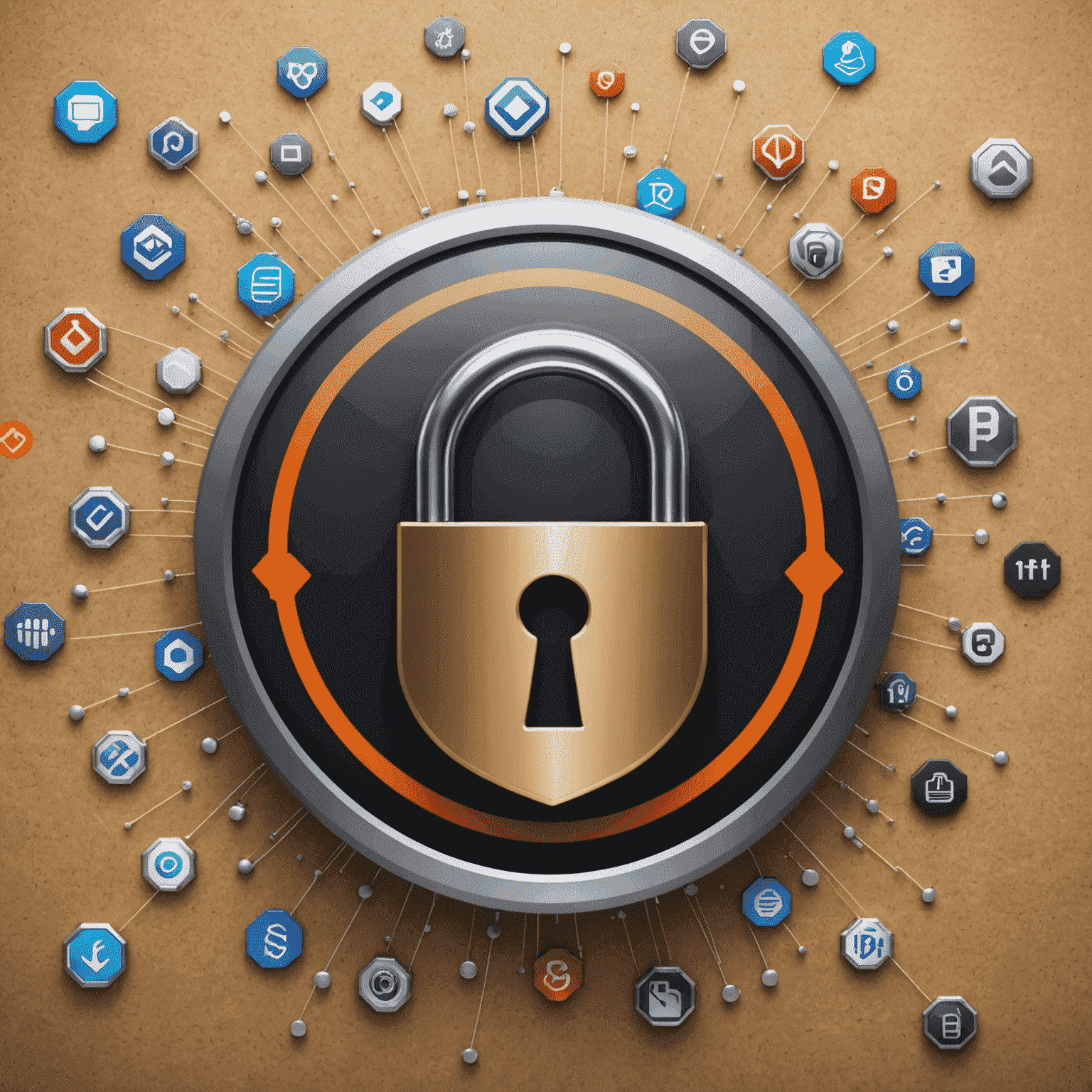 Comparison of KeePass with other password managers, showing KeePass logo prominently with other logos faded in background