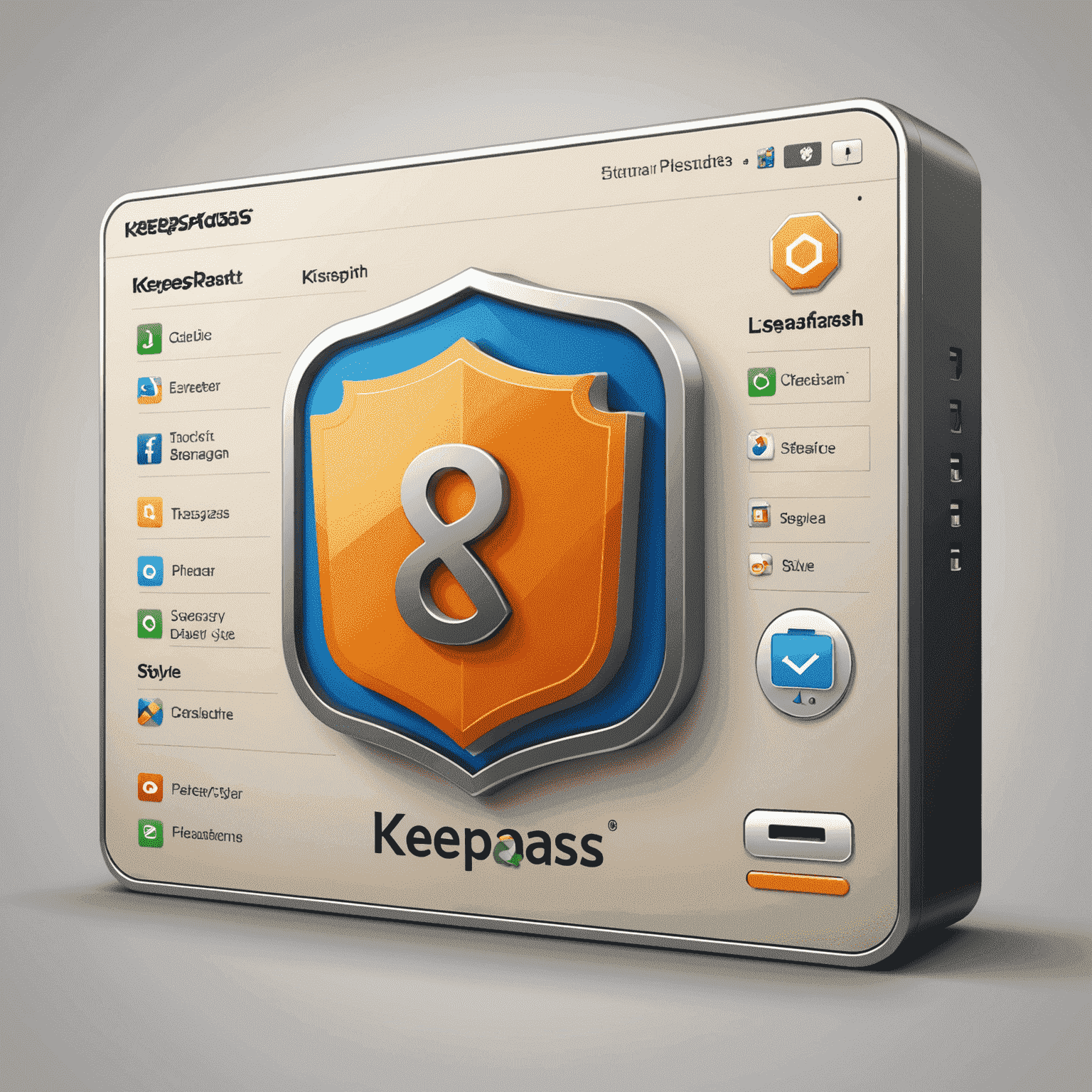 Illustration of KeePassHttp plugin interface, showing browser integration with KeePass