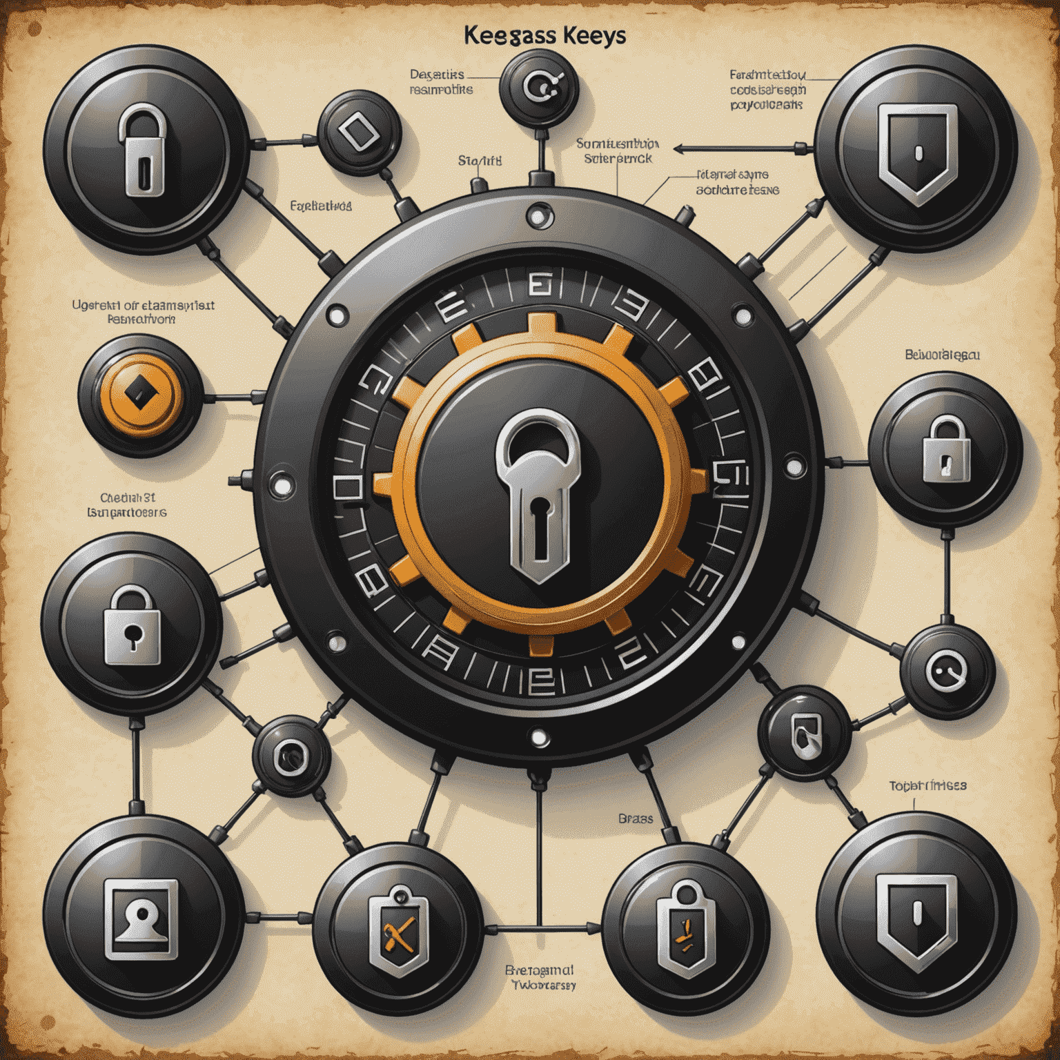 Diagram showing KeeAgent managing SSH keys within KeePass