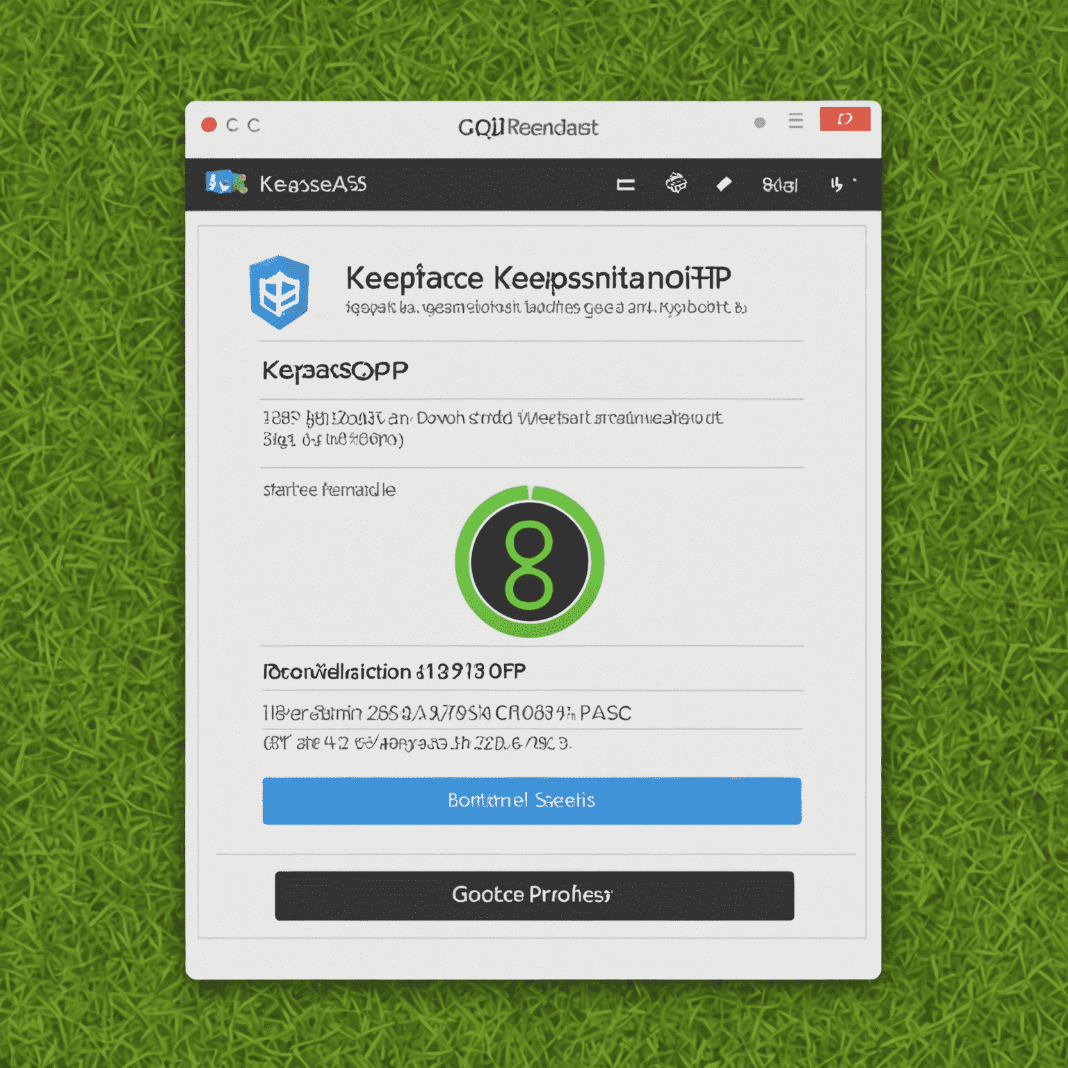 Interface of KeePassOTP showing OTP generation within KeePass
